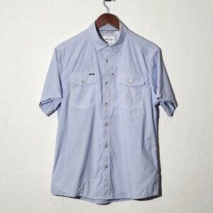 Poncho Men's Short Sleeve Button-Down Shirt Size Medium